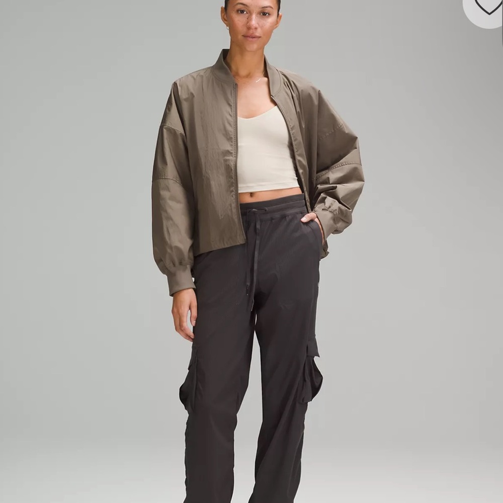 Lightweight Hem-Cinch Bomber Jacket